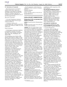 Federal Register / Vol. 74, No[removed]Monday, August 24, [removed]Notices IV. Solicitation of Comments Interested persons are invited to submit written data, views, and arguments concerning the foregoing, including whether