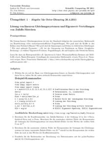 Universit¨ at Potsdam Institut f¨ ur Physik und Astronomie VL: Udo Schwarz ¨ Udo Schwarz