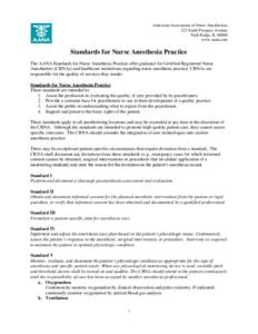 American Association of Nurse Anesthetists / Anesthesiologist / Patient safety / Mechanical ventilation / Sedation / Anaesthetic machine / Surgery / Anesthesia provision in the US / Anesthesia awareness / Medicine / Anesthesia / Nurse anesthetist