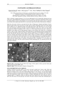 100  Advances in Regolith FANTASTIC AUSTRALIAN OPALS Katie M. Dowell1, John A. Mavrogenes2 & 3, D.C. 