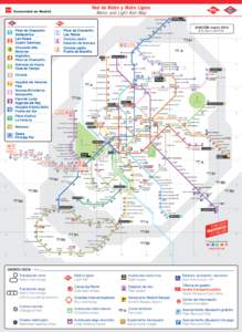 Red de Metro y Metro Ligero Metro and Light Rail Map Hospital Infanta Sofía  Reyes Católicos