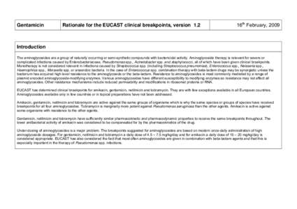 Rationale for the EUCAST clinical breakpoints