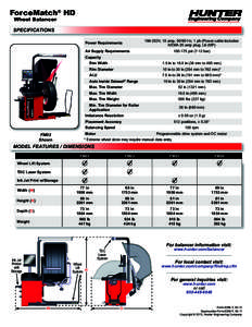 ForceMatch HD Wheel Balancer Spec Sheet