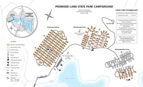 Lower Lake Campground Map at Promised Land State Park, Pennsylvania State Parks