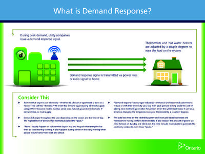 What is Demand Response?  Con se  During peak demand, utility companies