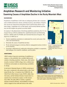 Northern Rocky Mountain Science Center  U.S. Department of the Interior  Geological Survey  Amphibian Research and Monitoring Initiative Examining Causes of Amphibian Decline in the Rocky Mountain West