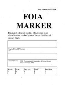 Case Number: 2010-122S-F  FOIA MARKER r