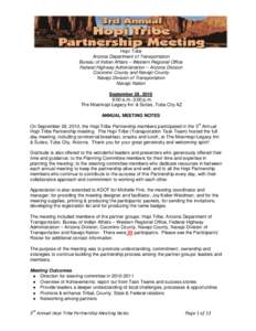 3rd Annual Hopi Partnership Meeting minutes