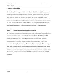 2011 NJ MCH BLOCK GRANT  NEEDS ASSESSMENT SECTION 1 - PROCESS