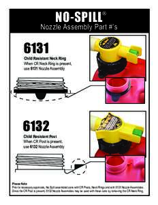 NO-SPILL  ® Nozzle Assembly Part #’s