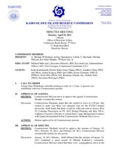 COMMISSION MEMBERS  NEIL ABERCROMBIE GOVERNOR OF HAWAI‘I  AMBER NĀMAKA WHITEHEAD