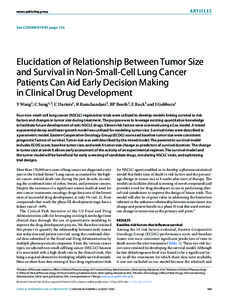 Elucidation of Relationship Between Tumor Size and Survival in Non-Small-Cell Lung Cancer Patients Can Aid Early Decision Making in Clinical Drug Development