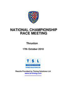 NATIONAL CHAMPIONSHIP RACE MEETING Thruxton