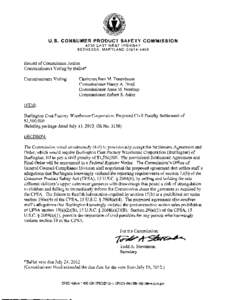 Burlington Coat Factory Warehouse Corporation:  Proposed Civil Penalty Settlement of $1,500,000 - July 24, 2012