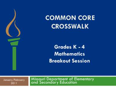 Common Core Crosswalk Grades K-4