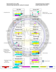 Superintendent Avery Niles Associate Superintendent Dr. Audrey R. Armistad Georgia Preparatory Academy School Calendar[removed]