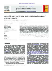 Journal of Financial Economics[removed]–263  Contents lists available at ScienceDirect Journal of Financial Economics journal homepage: www.elsevier.com/locate/jfec