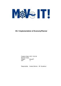 D3.1 Implementation of EconomyPlanner