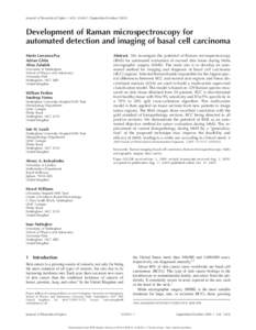 Journal of Biomedical Optics 14共5兲, 054031 共September/October 2009兲  Development of Raman microspectroscopy for