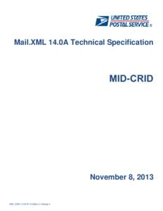 Mail.XML 14.0A Technical Specification  MID-CRID November 8, 2013