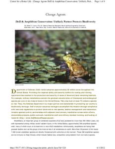 Biology / Nature / Conservation / Conservation biology / Habitat / Philosophy of biology / Biodiversity / Amphibian / Batrachochytrium / PARC