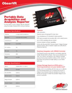 ObserVR  Portable Data Acquisition and Analysis Reporter Go from Field-to-Lab-to-Report with the ObserVR