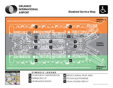 ORLANDO INTERNATIONAL AIRPORT Disabled Service Map TERMINAL A