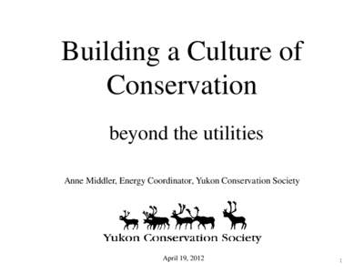 Building a Culture of Conservation