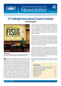 Fulbright Program / Student exchange / Knowledge / Sofia / Education in Bulgaria / New Bulgarian University / Fulbright Scholars / Academia / Education / Academic transfer