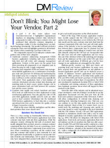 intelligent solutions  by lisaloftis Don’t Blink; You Might Lose Your Vendor, Part 2