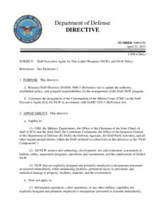 DoD Directive 3000.03E, April 25, 2013