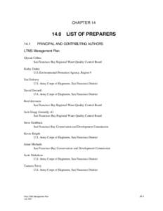 CHAPTER[removed]LIST OF PREPARERS