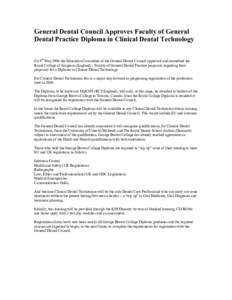 Microsoft Word - Announcement of General Dental Diploma - May 06.doc