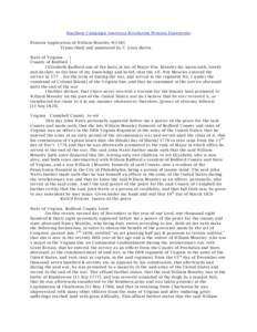 Southern Campaign American Revolution Pension Statements Pension Application of William Moseley W5385 Transcribed and annotated by C. Leon Harris State of Virginia } County of Bedford }