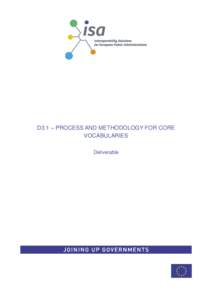 D3.1 – PROCESS AND METHODOLOGY FOR CORE VOCABULARIES Deliverable 2