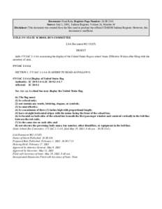 Document: Final Rule, Register Page Number: 26 IR 3341 Source: July 1, 2003, Indiana Register, Volume 26, Number 10 Disclaimer: This document was created from the files used to produce the official CD-ROM Indiana Registe