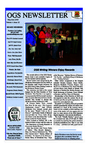 OGS NEWSLETTER  May-June 2010 Volume 1, Issue 22  Oklahoma Genealogical Society -- Tips, Techniques, & Tidbits