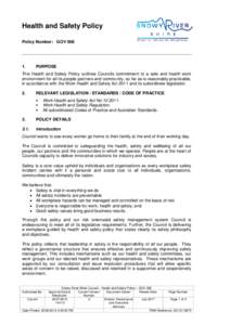Microsoft Word - GOV 008 Health and Safety Policy.DOC