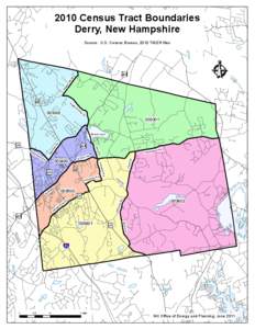 2010 Census Tract Boundaries Derry, New Hampshire Source: U.S. Census Bureau, 2010 TIGER files Ê