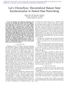Data transmission / Online chat / Communications protocol / Protocols / Internet Relay Chat / Synchronization / Multicast / Internet / Computer network / Computing / Information / Data