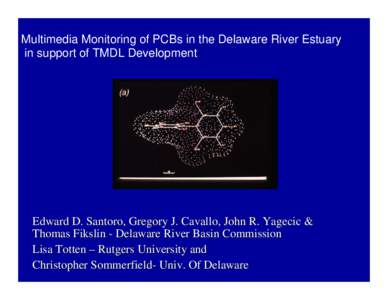 Multimedia Monitoring of PCBs in the Delaware River Estuary in support of TMDL Development Edward D. Santoro, Gregory J. Cavallo, John R. Yagecic & Thomas Fikslin - Delaware River Basin Commission Lisa Totten – Rutgers