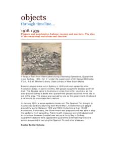 objects through timeline[removed]Plagues and pandemics. Labour, money and markets. The rise of international socialism and fascism.