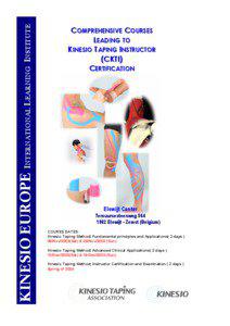 KINESIO EUROPE INTERNATIONAL LEARNING INSTITUTE  COMPREHENSIVE COURSES