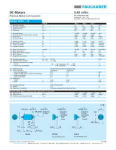 DC-Motors  0,48 mNm Precious Metal Commutation