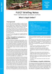 ProForest  Series 2007 Briefing Note