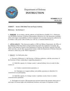 DoD Instruction[removed], July 26, 2011