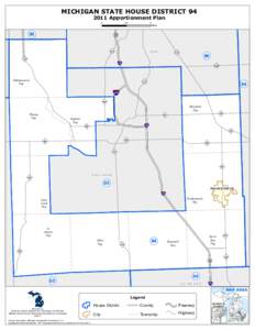 MICHIGAN STATE HOUSE DISTRICT[removed]Apportionment Plan 0 2.5