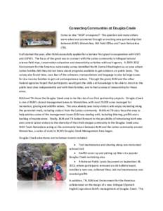 Connecting Communities at Douglas Creek