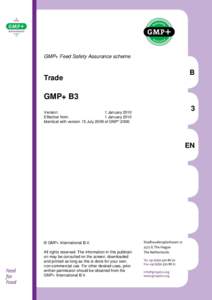 GMP+ Feed Safety Assurance scheme  Trade B