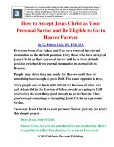 Christian soteriology / Theology / Christian eschatology / Christian mythology / Salvation / Eternal life / Heaven / Damnation / Jesus in Christianity / Religion / Christianity / Christian theology